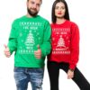 Matching Christmas Sweaters For Couples Where My Hoes At Funny Ugly