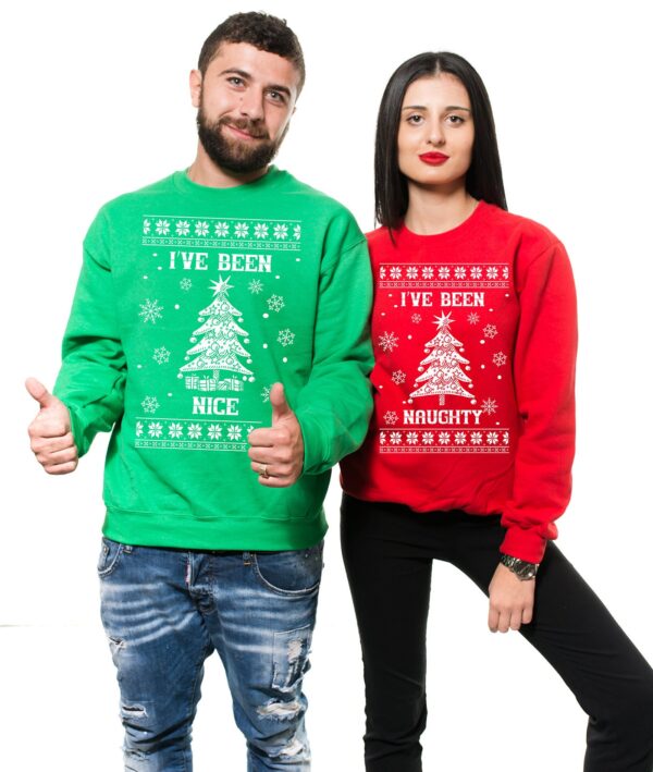 Matching Christmas Sweaters For Couples I’ve Been Nice Naughty