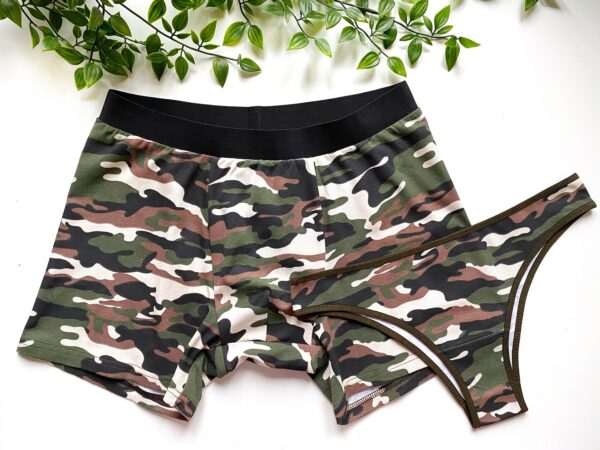 Military Print Matching Couple Boxers