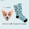 Custom Dog Face On Plain Socks