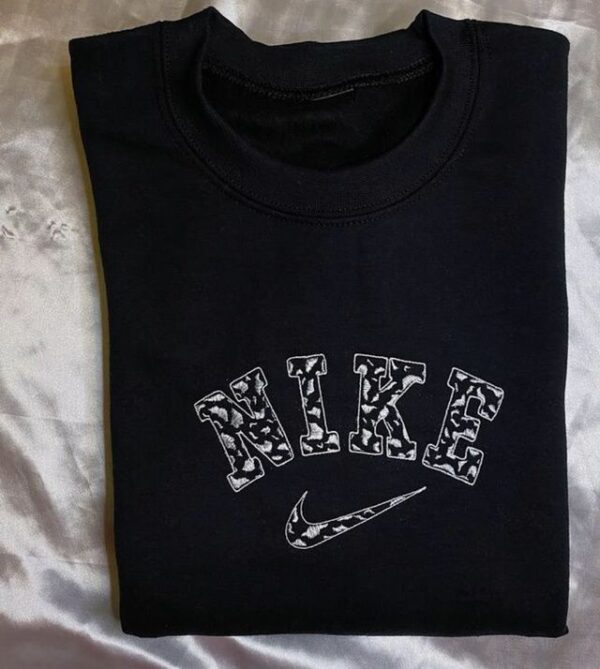 Nike Cow Print Embroidered Crewneck