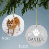 Personalized Pet Photo Memorial Christmas Ornament