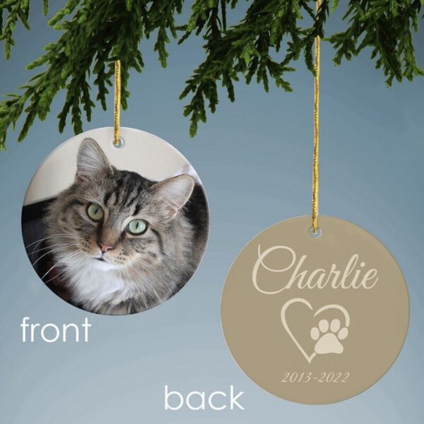 Personalized Pet Photo Memorial Christmas Ornament