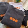 Pumpkin Ghost Embroidered Halloween Sweatshirt