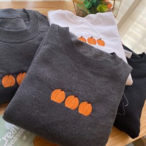 Pumpkin Embroidered Halloween Sweatshirt