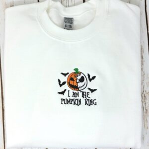 Pumpkin King Embroidered Halloween Sweatshirt