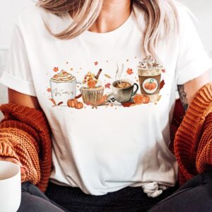 Pumpkin Latte Coffee Halloween Shirt