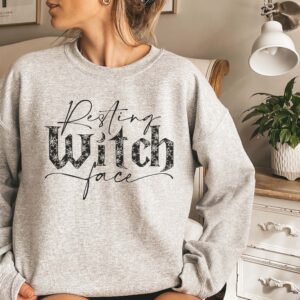 Resting Witch Face Halloween Sweatshirt