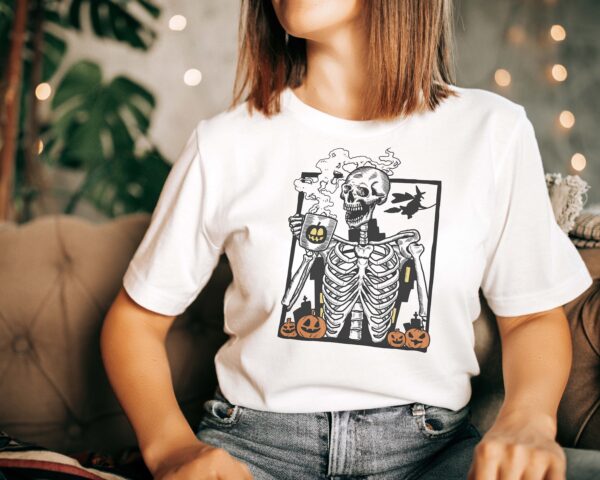 Skeleton Coffee Halloween Sweatshirt