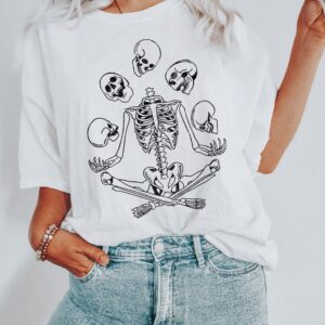 Skeleton Juggling Shirt – Spooky Halloween