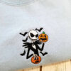 Scream Chibi Ghost Face Embroidered Halloween Sweatshirt