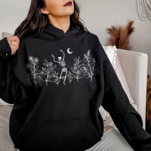 Skeleton Wildflower Halloween Hoodie