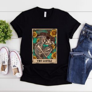 Skeletons The Lovers Tarot Card Shirt