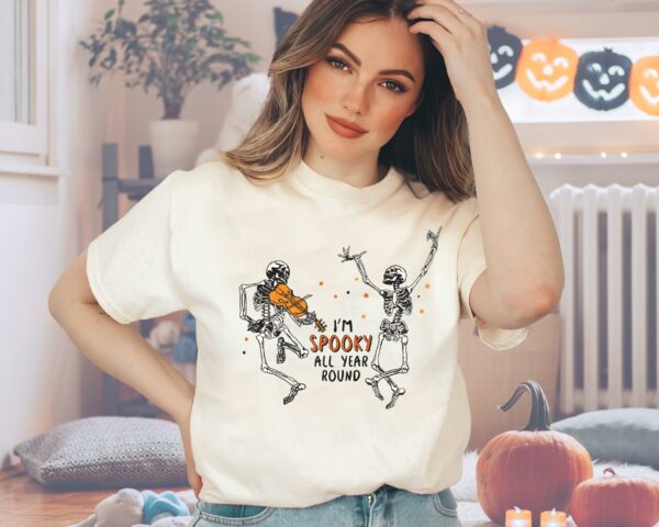 Stay Spooky All Year Round Shirt Skeleton Hippie Halloween