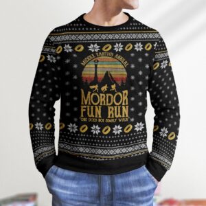 Thanksgiving Sweater Mordor Fun Run Ugly Woolen