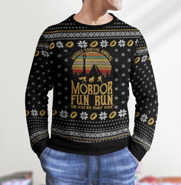 Thanksgiving Sweater Mordor Fun Run Ugly Woolen