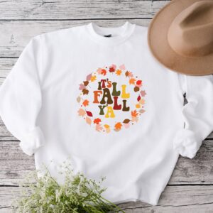 Thanksgiving Sweatshirt It’s Fall Y’all Leaf Autumn