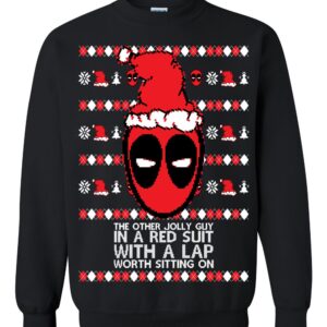 Ugly Christmas Sweater Deadpool The Other Jolly Guy In A Red Suit