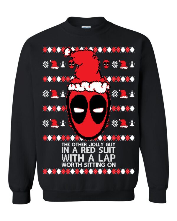 Ugly Christmas Sweater Deadpool The Other Jolly Guy In A Red Suit