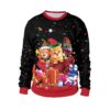 Ugly Christmas Sweater Cute Cat Print