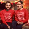 Ugly Couple Christmas Sweater Naughty Nice