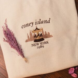 Vintage Embroidered Sweatshirt Coney Island New York