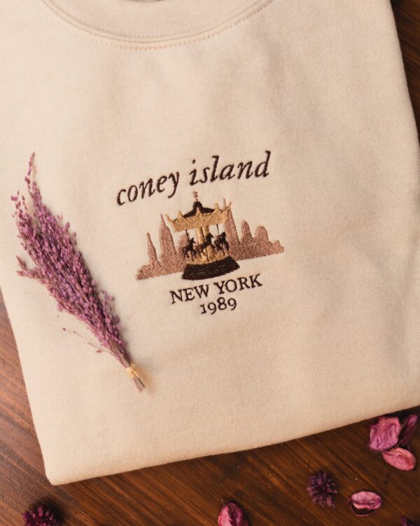 Vintage Embroidered Sweatshirt Coney Island New York