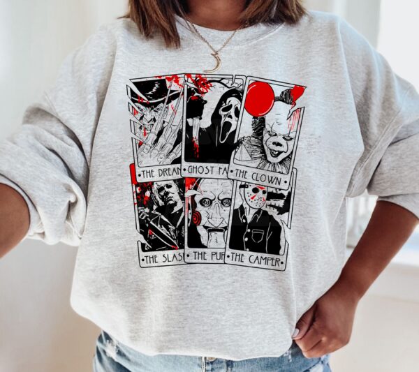 Vintage Horror Tarot Cards Sweatshirt Halloween Nights