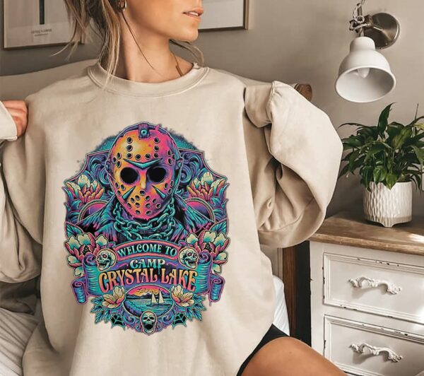 Welcome To Camp Crystal Lake Horror Movie Sweatshirt Scary Hoodie