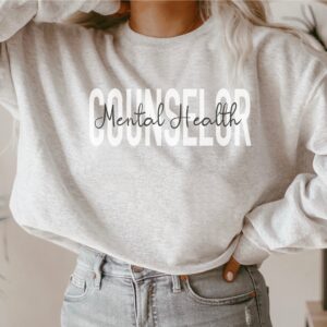 Words Print Mental Health Counselor Sweatshirt