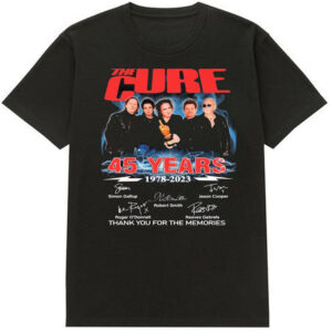 The Cure Shirt 45 Years Anniversary Rock Band