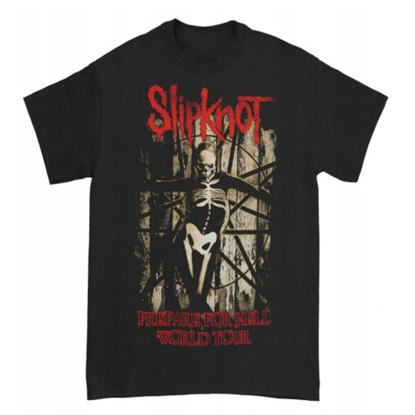 Slipknot Shirt Prepare For Hell World Tour Skeleton Halloween