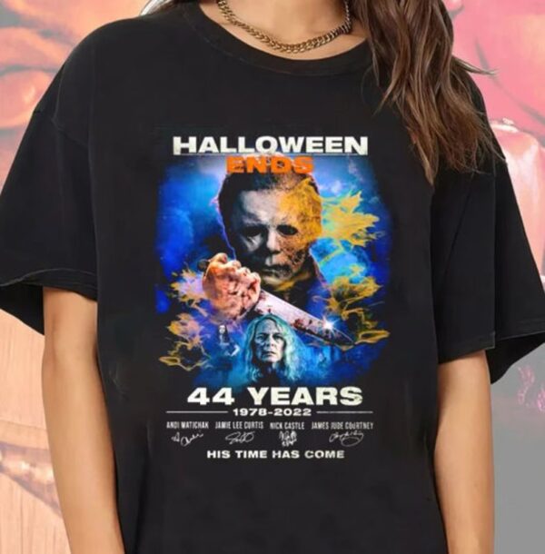 Halloween Michael Myers T-shirt Ends Horrors Movies 44 Year Shirt