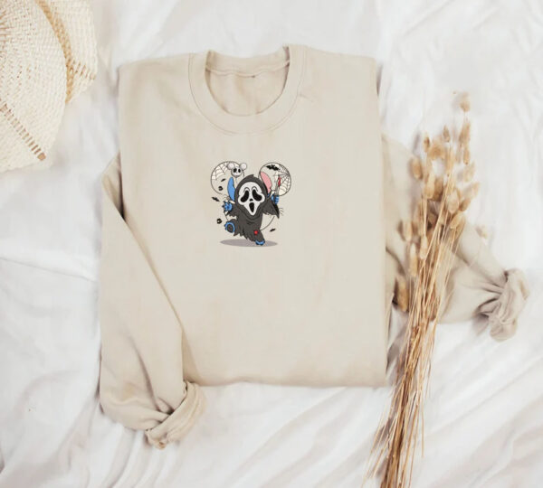 Vintage Embroidered Sweatshirt Inspired Ghostface And Stitch