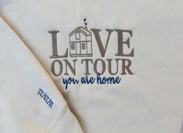 Harry Styles Embroidered Sweatshirt Love On Tour Hoodie You Are Home