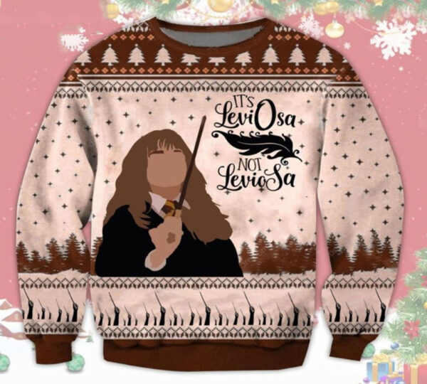 Harry Potter Ugly Christmas Sweater Hermione Gift For Fan