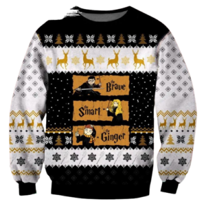 Harry Potter Ugly Christmas Sweater The Brave Smart Ginger