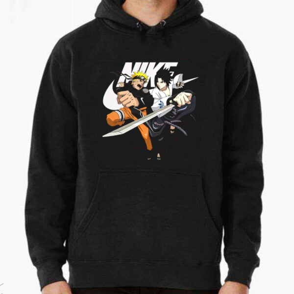 Vintage Nike Naruto And Sasuke Version Hoodie