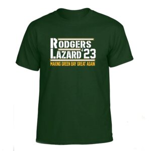 Aaron Rodgers Tshirt Allen Lazard Green Bay Packers 23