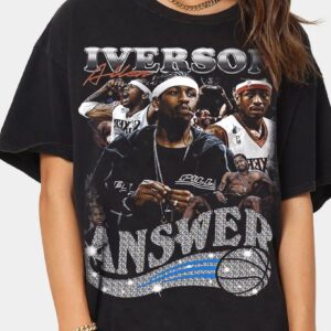 Allen Iverson T-Shirt Gift For Basketball Lover The Answer Philadelphia 76ers