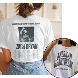 American Heartbreak Tour 2022 Vintage Zach Bryan Tshirt