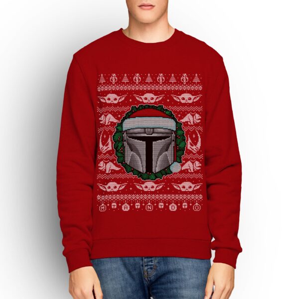 Baby Yoda Ugly Christmas Sweater Funny Santa Boba Fett