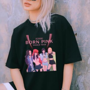 Blackpink Tour Shirt Born Pink BlackPink Word 2022 T-shirt Shut Down MV