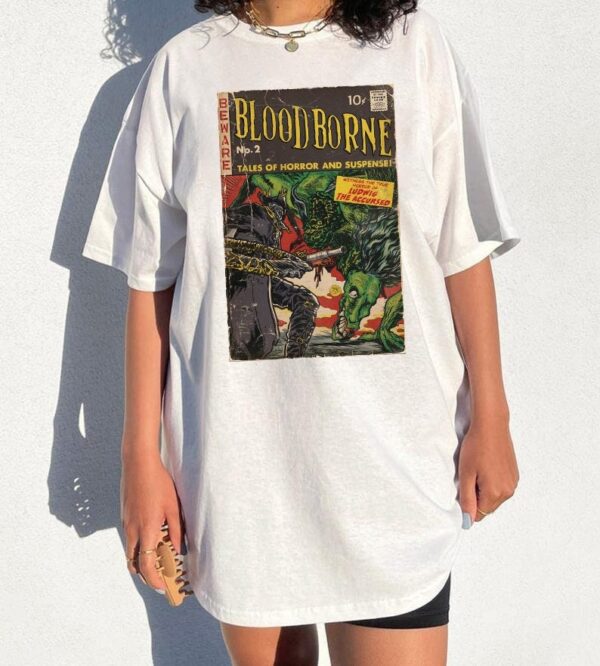 Bloodborne Shirt Comic Cover Fan Art Vintage