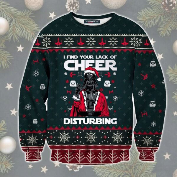 Cheer Disturbing Ugly Christmas Sweater