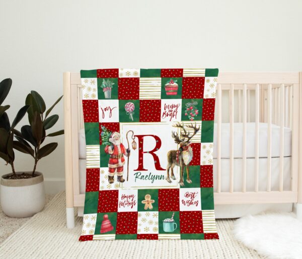 Christmas Santa Baby Blanket Happy Holidays Bedding