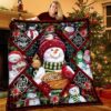 Family Snowman Blanket Christmas Gift For Xmas