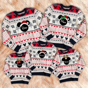 Disney Personalized Ugly Sweater Disney Family Custom Name Sweater