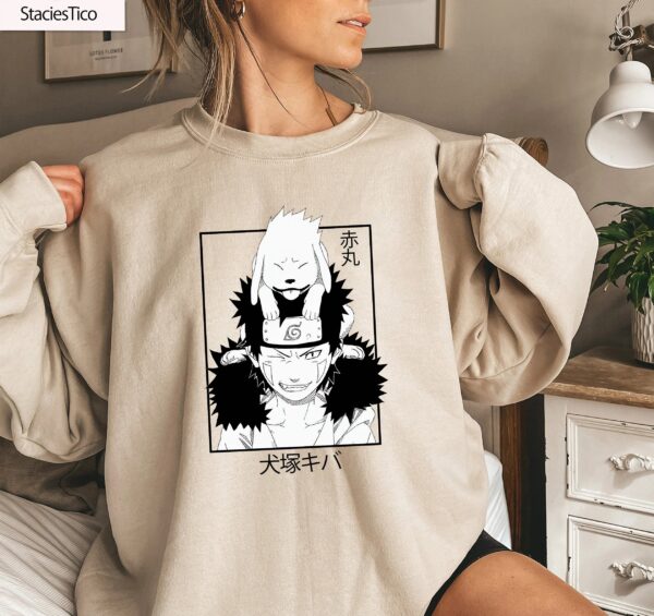 Naruto Shirt Hoodie Sweatshirt Kiba For Fan Anime