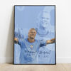 Erling Haaland Number 9 Footballer Manchester City Poster